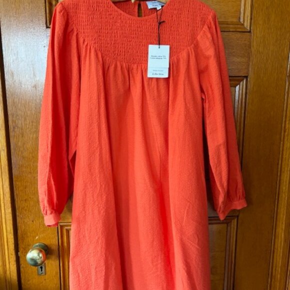 & OTHER STORIES + Sindiso Khumalo ~Detachable Collar Orange Midi Dress 8 (NWT) - Picture 5 of 7